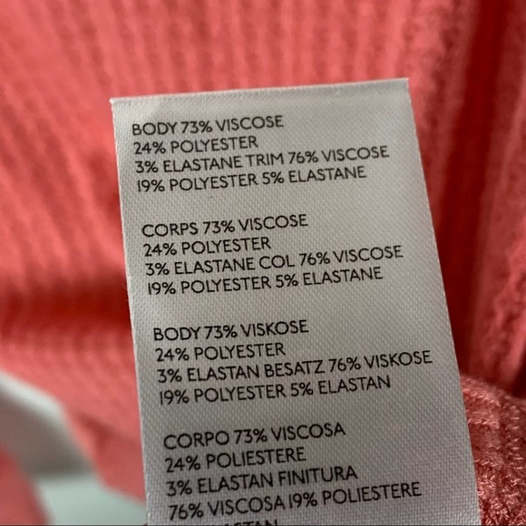 Free People Prairie Rose Pink Santa Clara Thermal V-neck Top Medium OB967840 - Picture 9 of 9